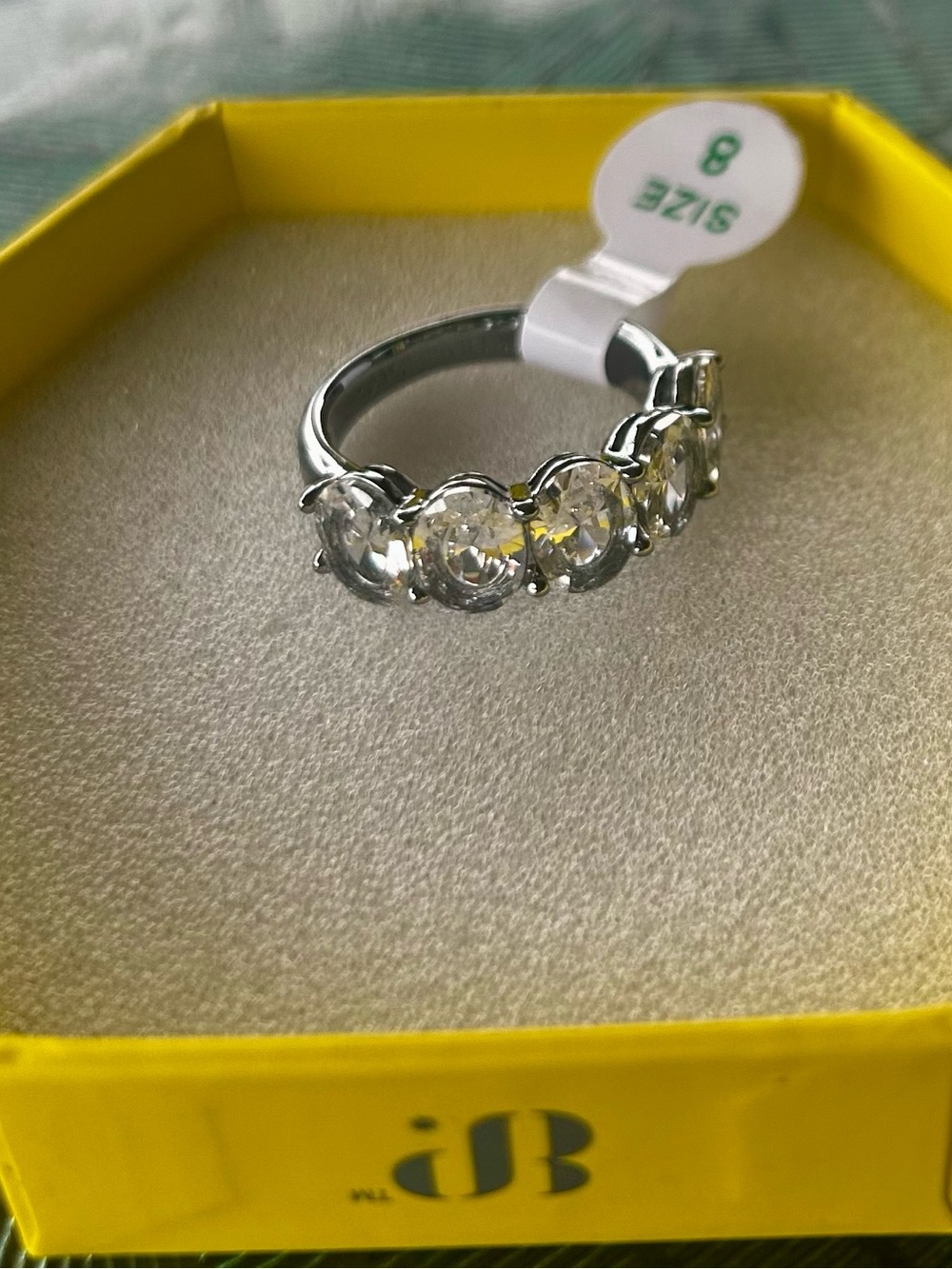 BP OG Diamond Cubic Zirconia Hematite plating Size 8